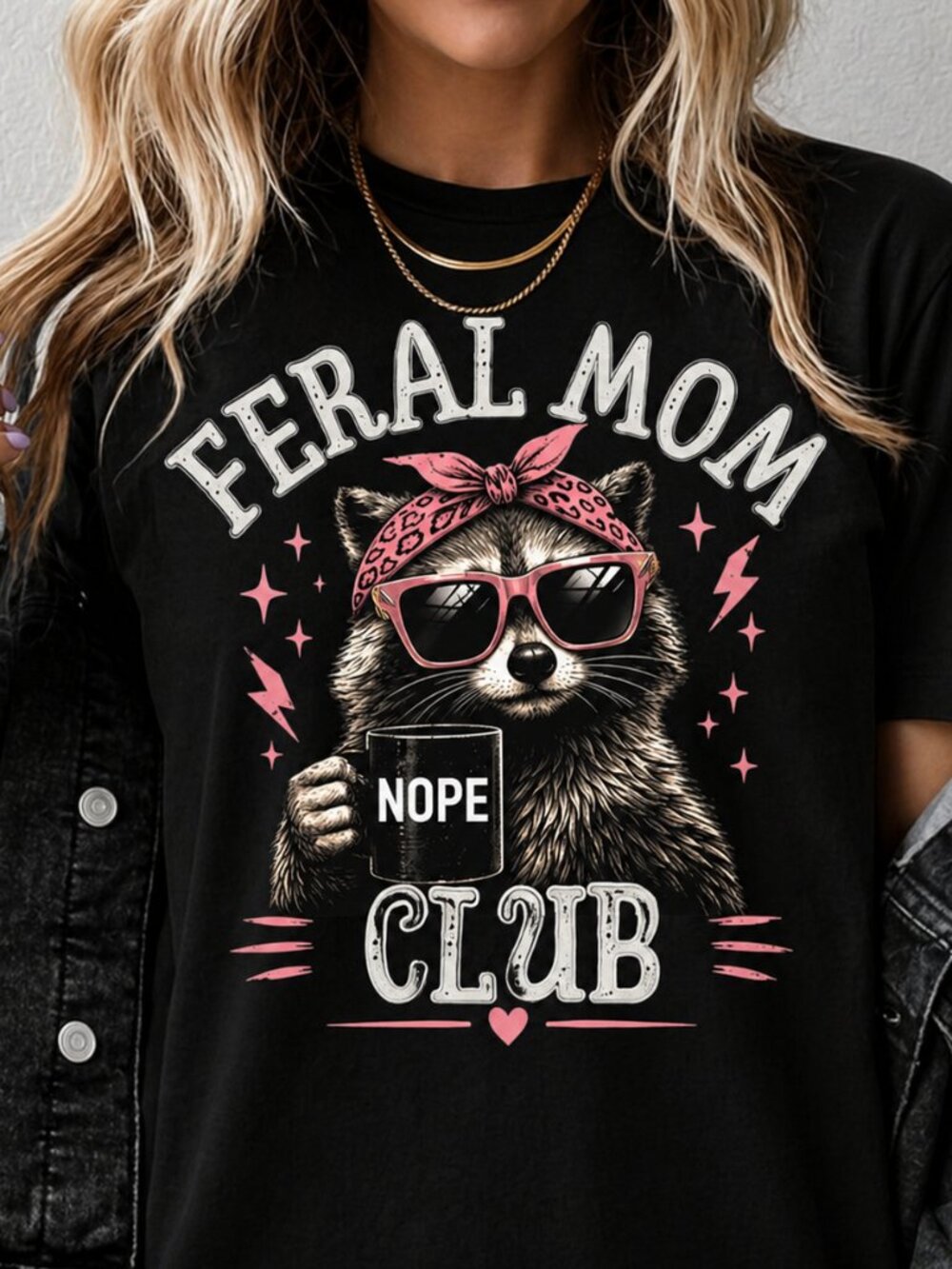 Feral Mom T-shirt, Funny Raccoon Mom Club Tee